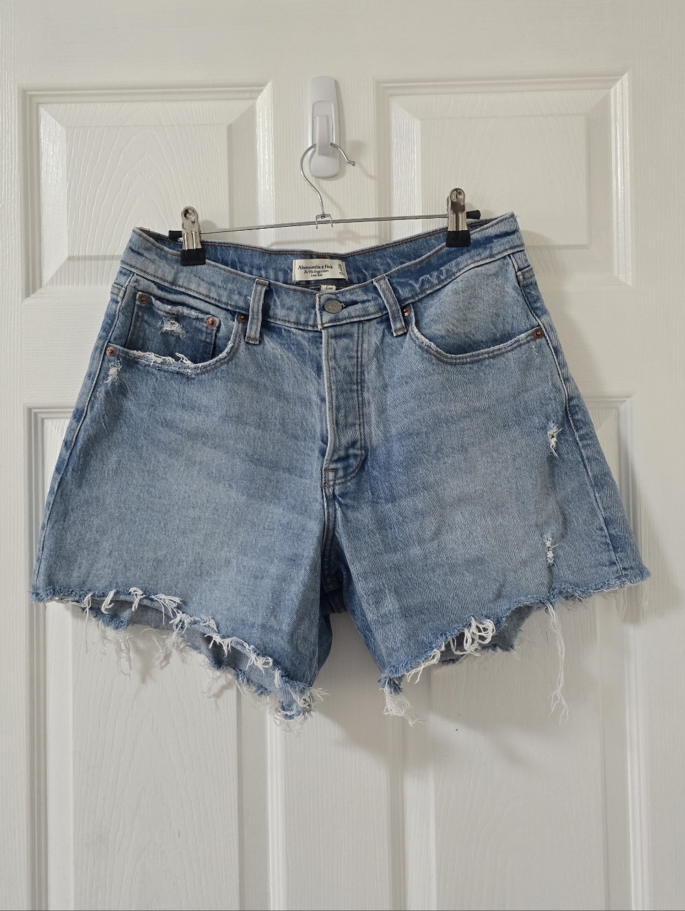 Abercrombie & Fitch 90s Baggy Low Rise Jean Shorts Size 29 - Picture 3 of 6
